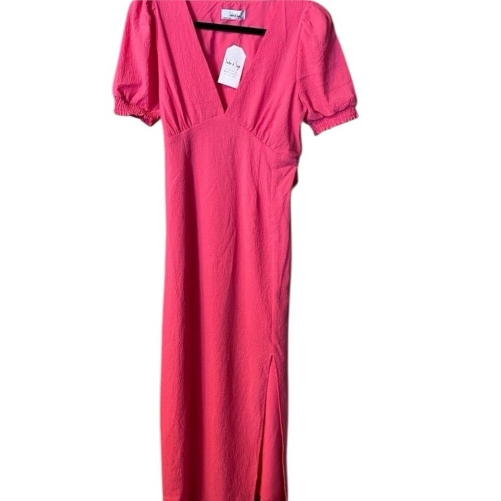 Sadie & Sage Women’s Pink Maxi Dress New Short Sleeve Lightweight Medium
